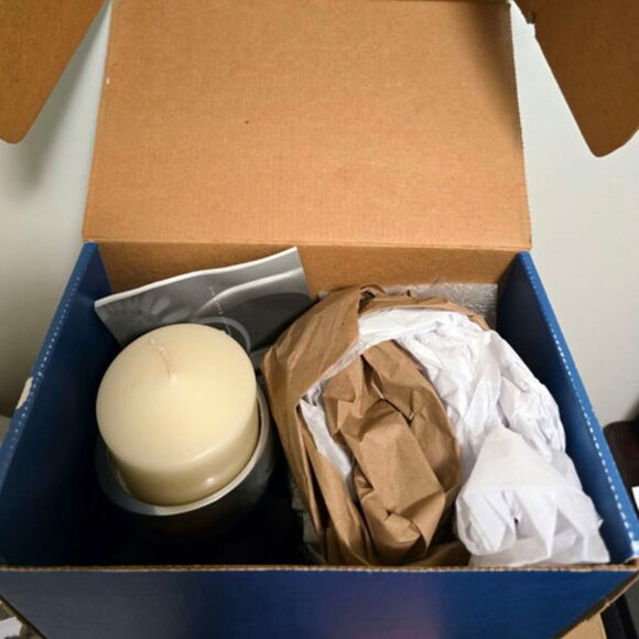 Nambe Studio Panza Pillar Candle Holder Candle Box Care Guide 1998 Fred Bould NM - Picture 6 of 13